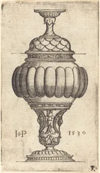 Double gobelet avec décorations ovales