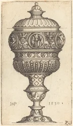 Double gobelet avec médaillons ronds