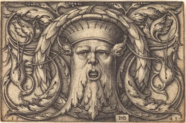 Ornement avec un masque