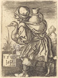 Paysanne allant au marché