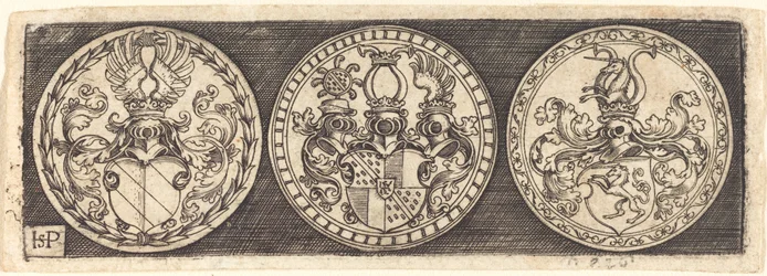 Trois médailles avec armoiries