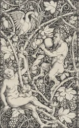 Papier peint avec famille de satyres, 1515