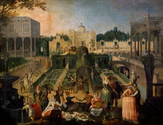 Un festin dans le parc du duc de Mantoue, vers 1595