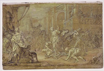 Clorinda sauve Sophronia et Olindo du bûcher à Jérusalem