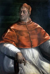 Portrait de Clément VII (Jules de Médicis) (1478 - 1534). Peinture de Sebastiano del Piombo. Naples, Gallerie di Capodimonte