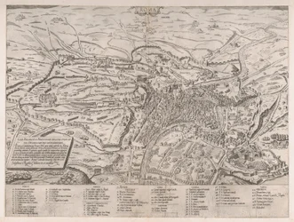 Speculum Romanae Magnificentiae : Vue de Rome depuis le Nord, 1561