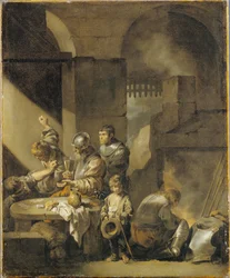Rixe dans une salle de garde