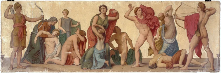 "Le massacre des Niobides", composition de l