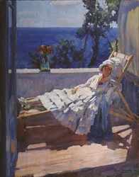 Une dame sur le balcon, 1916