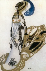 Esquisse du costume de Salomé du ballet La ... (aquarelle sur papier)