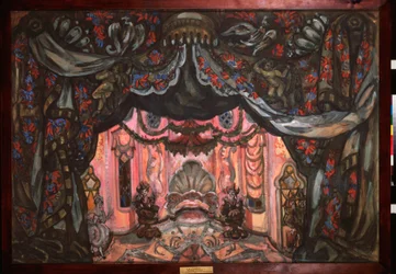 Décor préparatoire pour la pièce de théâtre "Le mariage de Figaro" de Pierre Augustin Caron de Beaumarchais