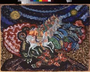 Projet de rideau de scène pour la pièce "Le triomphe des États" de A. Bobrishchev-Pouchkine