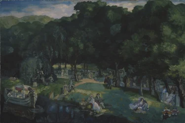 Le repos dans le parc Michael