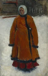 La fille au manteau de fourrure rouge, 1903-1906