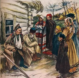 Une affiche du fonds de guerre russe, vers 1914