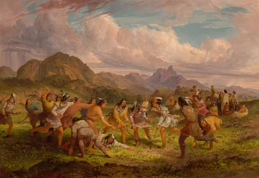 Le jeu de balle chez les Indiens Sioux
