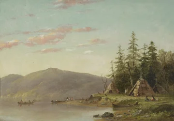 Campement Chippewa sur le Haut Mississippi
