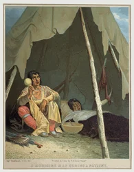 Chaman amérindien, vers 1850