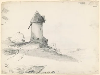 Paysage avec moulin