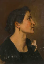 Femme de profil