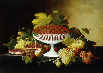Nature morte avec des fraises