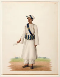 Harkarah avec une lettre, vers 1846