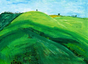 Collines verdoyantes et vallonnées