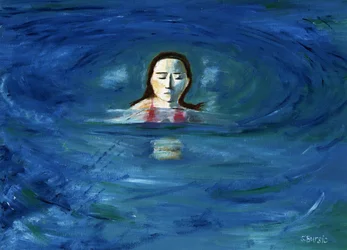 Une femme sereine dans l