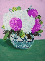 Vase coloré d