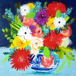 Nature morte florale vibrante