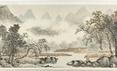 Nuages sur la rivière avant la pluie 溪雲欲雨圖