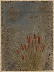 Roseaux et lune