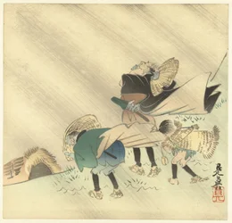 Voyageurs dans une tempête