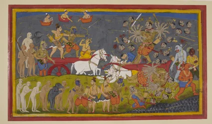 Rāma tue Rāvaṇa avec l