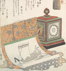 Horloge de table et Kakemono d
