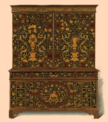 Presse à cabinet incrustée de marqueterie, 1905