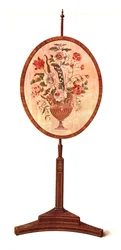 Écran de poteau en acajou incrusté, 1908