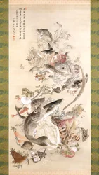Poissons, crustacés et légumes