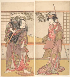 Acteurs de Kabuki Osagawa Tsuneyo II et Ichikawa Danjuro V