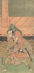Le premier Nakamura Nakazo en samouraï, vers 1770