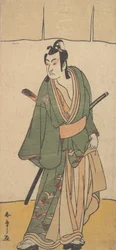 Le deuxième Ichikawa Monnosuke dans le rôle de Soga no Juro Sukenari, 2e mois, 1785