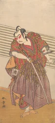 Le deuxième Ichikawa Yaozo en samouraï, probablement 1773