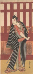 Le deuxième Ishikawa Monosuke dans le rôle de Karigane Bunshichi, 1782