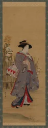 Femme près d
