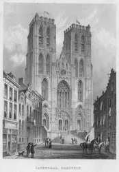 Cathédrale, Bruxelles, 1850