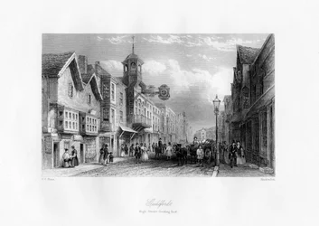 Rue principale de Guildford, Guildford, Surrey, XIXe siècle