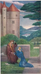 Le Prince et Elsie dans le jardin. 