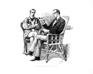 « Holmes sortit sa montre », illustration de « L