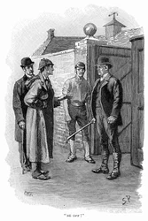 Sherlock Holmes et le Dr Watson enquêtant