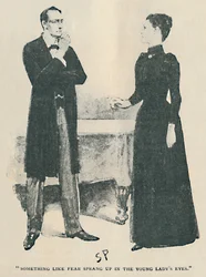 Quelque chose comme la peur surgit dans les yeux de la jeune fille, 1892